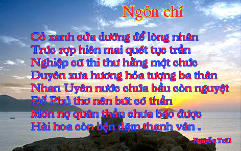 NGÔN CHI - của Nguyễn Trãi